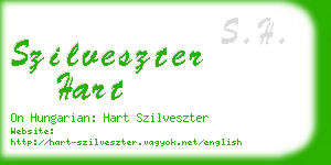 szilveszter hart business card